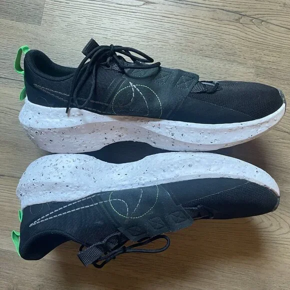 Nike Men's Crater Impact Black White Green DB2477-001 Shoes Sneakers 14 Outdoor - Picture 5 of 9